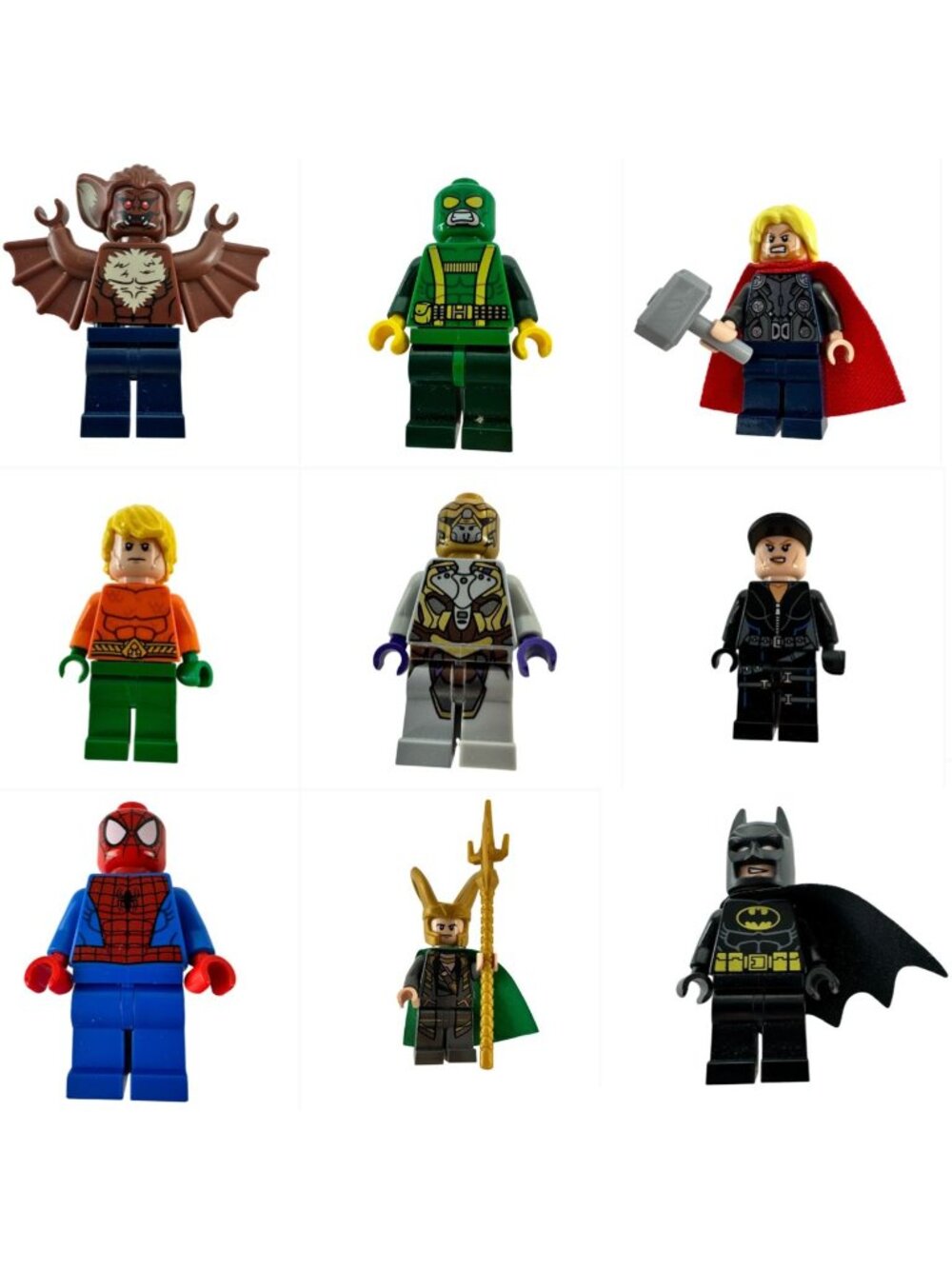 Lot of 9 LEGO Marvel Minifigures Minifigs